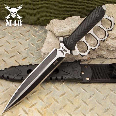 military knives with knuckle guards.